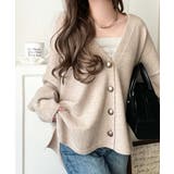 ふんわり包み込む暖かさで、冬の定番に。ゴールドボタン使いオーバーサイズVネックニ… | Classical Elf  | 詳細画像24 