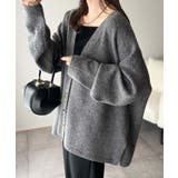 ふんわり包み込む暖かさで、冬の定番に。ゴールドボタン使いオーバーサイズVネックニ… | Classical Elf  | 詳細画像2 