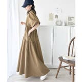 旬の素材&デザイン。大人の前後2way ハーフジップドロストティアードワンピース | Classical Elf | 詳細画像8