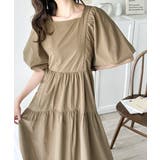 旬の素材&デザイン。大人の前後2way ハーフジップドロストティアードワンピース | Classical Elf | 詳細画像10