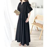 旬の素材&デザイン。大人の前後2way ハーフジップドロストティアードワンピース | Classical Elf | 詳細画像11