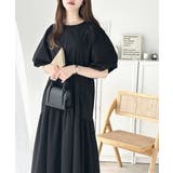 旬の素材&デザイン。大人の前後2way ハーフジップドロストティアードワンピース | Classical Elf | 詳細画像12