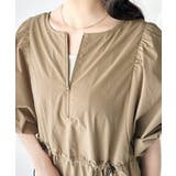 旬の素材&デザイン。大人の前後2way ハーフジップドロストティアードワンピース | Classical Elf | 詳細画像15