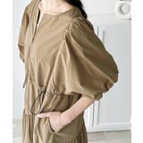 旬の素材&デザイン。大人の前後2way ハーフジップドロストティアードワンピース | Classical Elf | 詳細画像16