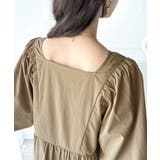 旬の素材&デザイン。大人の前後2way ハーフジップドロストティアードワンピース | Classical Elf | 詳細画像18