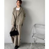 気軽に羽織れる大人のブレザー。サイドスリットオーバーサイズ ダブルジャケット | Classical Elf  | 詳細画像37 