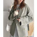 気軽に羽織れる大人のブレザー。サイドスリットオーバーサイズ ダブルジャケット | Classical Elf  | 詳細画像19 