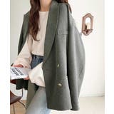 気軽に羽織れる大人のブレザー。サイドスリットオーバーサイズ ダブルジャケット | Classical Elf  | 詳細画像22 