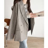 気軽に羽織れる大人のブレザー。サイドスリットオーバーサイズ ダブルジャケット | Classical Elf  | 詳細画像30 