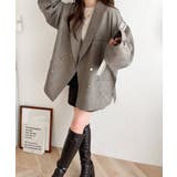 気軽に羽織れる大人のブレザー。サイドスリットオーバーサイズ ダブルジャケット | Classical Elf  | 詳細画像31 