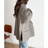 気軽に羽織れる大人のブレザー。サイドスリットオーバーサイズ ダブルジャケット | Classical Elf  | 詳細画像34 