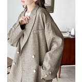 気軽に羽織れる大人のブレザー。サイドスリットオーバーサイズ ダブルジャケット | Classical Elf  | 詳細画像35 