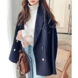 気軽に羽織れる大人のブレザー。サイドスリットオーバーサイズ ダブルジャケット | Classical Elf  | 詳細画像41 