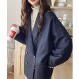 気軽に羽織れる大人のブレザー。サイドスリットオーバーサイズ ダブルジャケット | Classical Elf  | 詳細画像44 