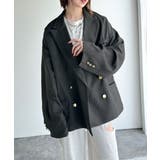 気軽に羽織れる大人のブレザー。サイドスリットオーバーサイズ ダブルジャケット | Classical Elf  | 詳細画像47 