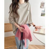 シンプルカジュアルを格上げ。綿100%ワンポイント胸刺繍シンプルロンTee | Classical Elf | 詳細画像28
