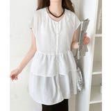 エアリータッチのふんわりトップス。前後2wayティアードチュニックブラウス | Classical Elf  | 詳細画像14 