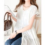 エアリータッチのふんわりトップス。前後2wayティアードチュニックブラウス | Classical Elf  | 詳細画像15 