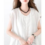 エアリータッチのふんわりトップス。前後2wayティアードチュニックブラウス | Classical Elf  | 詳細画像16 