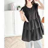 エアリータッチのふんわりトップス。前後2wayティアードチュニックブラウス | Classical Elf  | 詳細画像2 