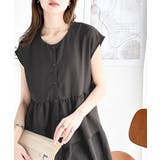 エアリータッチのふんわりトップス。前後2wayティアードチュニックブラウス | Classical Elf  | 詳細画像3 