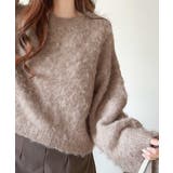 カジュアルに女性らしさをプラス。バルーンスリーブ短丈シャギーニットプルオーバー | Classical Elf  | 詳細画像7 