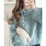 カジュアルに女性らしさをプラス。バルーンスリーブ短丈シャギーニットプルオーバー | Classical Elf  | 詳細画像9 