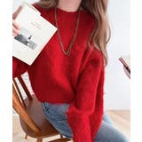 カジュアルに女性らしさをプラス。バルーンスリーブ短丈シャギーニットプルオーバー | Classical Elf  | 詳細画像14 