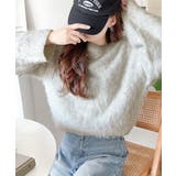 カジュアルに女性らしさをプラス。バルーンスリーブ短丈シャギーニットプルオーバー | Classical Elf  | 詳細画像2 