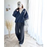 レトロムードで大人可愛い。バックロゴ刺繍配色ラインウィンドブレーカー | Classical Elf | 詳細画像8