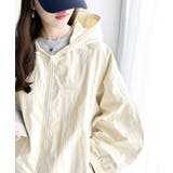 レトロムードで大人可愛い。バックロゴ刺繍配色ラインウィンドブレーカー | Classical Elf | 詳細画像5