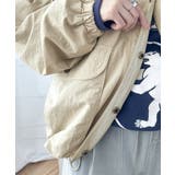 メンズライクなのに可愛く決まる。裏フリース胸刺繍配色トレーニングフード付きブルゾ… | Classical Elf | 詳細画像22