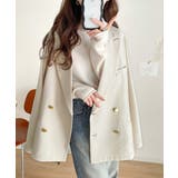 アイボリー | トレンドのオーバーサイズシルエット♪サッカー素材長袖ビッグジャケット(ダブル) | Classical Elf