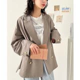 トレンドのオーバーサイズシルエット♪サッカー素材長袖ビッグジャケット(ダブル) | Classical Elf | 詳細画像10