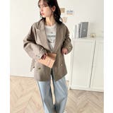 トレンドのオーバーサイズシルエット♪サッカー素材長袖ビッグジャケット(ダブル) | Classical Elf | 詳細画像11