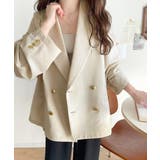 トレンドのオーバーサイズシルエット♪サッカー素材長袖ビッグジャケット(ダブル) | Classical Elf | 詳細画像2