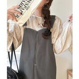 大人が着るカジュアル新定番!綿100%配色ステッチロング丈ジャンパースカート | Classical Elf | 詳細画像36