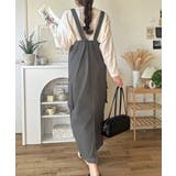 大人が着るカジュアル新定番!綿100%配色ステッチロング丈ジャンパースカート | Classical Elf | 詳細画像38