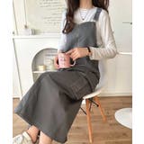 大人が着るカジュアル新定番!綿100%配色ステッチロング丈ジャンパースカート | Classical Elf | 詳細画像40