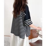 ラフにキマる大人スタイル。オーガニックコットン100%オーバーサイズパネルボーダ… | Classical Elf | 詳細画像43