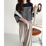 ラフにキマる大人スタイル。オーガニックコットン100%オーバーサイズパネルボーダ… | Classical Elf | 詳細画像47