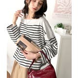 ホワイト×ブラック | 快適な着心地と洗練されたデザインが魅力。オーガニックコットンパネル ボーダーTシ… | Classical Elf 