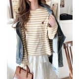 快適な着心地と洗練されたデザインが魅力。オーガニックコットンパネル ボーダーTシ… | Classical Elf  | 詳細画像15 