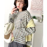 ブルーグリーン×ブラウン | 快適な着心地と洗練されたデザインが魅力。オーガニックコットンパネル ボーダーTシ… | Classical Elf 