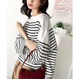 快適な着心地と洗練されたデザインが魅力。オーガニックコットンパネル ボーダーTシ… | Classical Elf  | 詳細画像1 