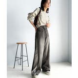 環境に優しいサステナブル素材。綿100%サイド切替ハイウエストワイドストレートデ… | Classical Elf  | 詳細画像7