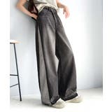 環境に優しいサステナブル素材。綿100%サイド切替ハイウエストワイドストレートデ… | Classical Elf  | 詳細画像8