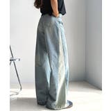 環境に優しいサステナブル素材。綿100%サイド切替ハイウエストワイドストレートデ… | Classical Elf  | 詳細画像10