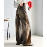 環境に優しいサステナブル素材。綿100%サイド切替ハイウエストワイドストレートデ… | Classical Elf  | 詳細画像23