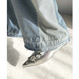 環境に優しいサステナブル素材。綿100%サイド切替ハイウエストワイドストレートデ… | Classical Elf  | 詳細画像28